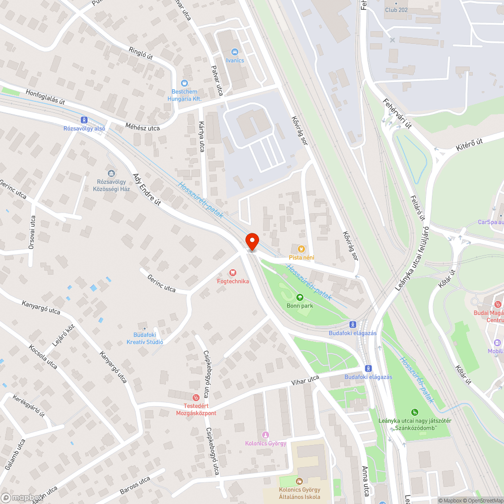 Vízelvezetési hiba a pumpapályán bejelentés helye