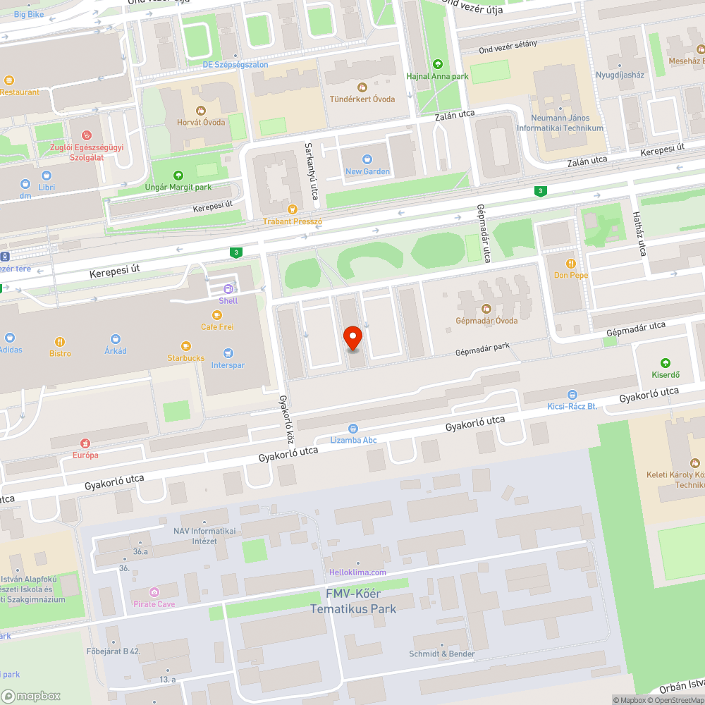 Roncs autó bejelentés helye