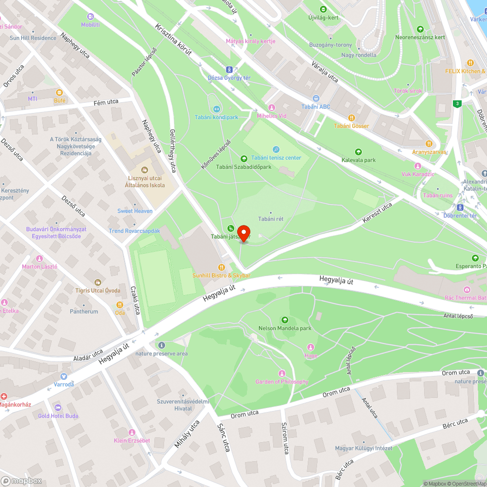 Naphegy utca - Kereszt utca nyilvános wc bejelentés helye