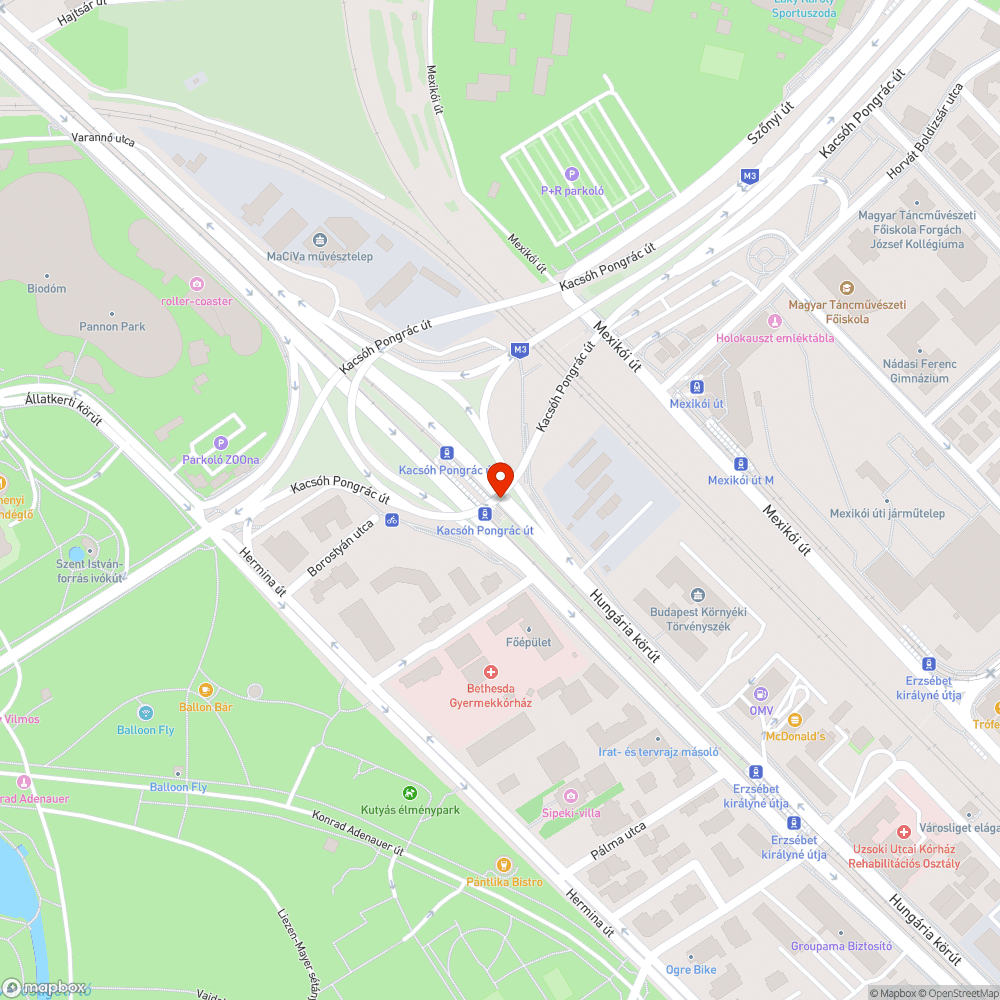 Graffitis aluljáró bejelentés helye