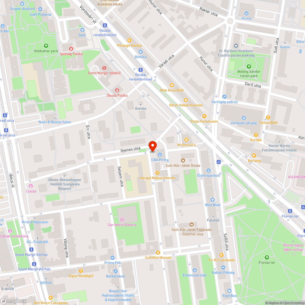 Építési törmelék a CBA mellett bejelentés helye