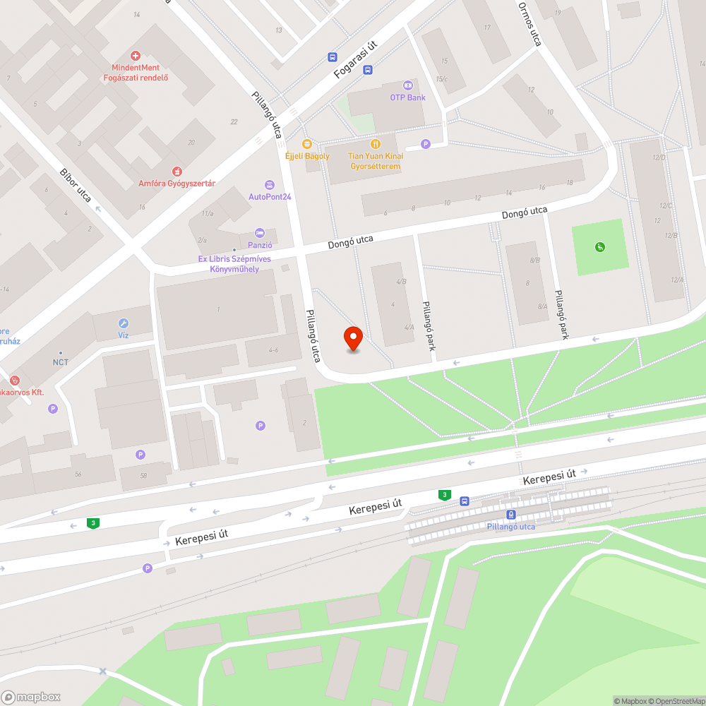 Elszáradt faág és szemét a fán bejelentés helye