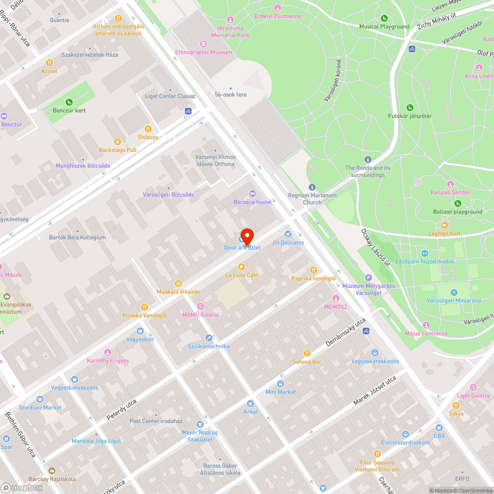 Beszakadt járdaburkolat bejelentés helye