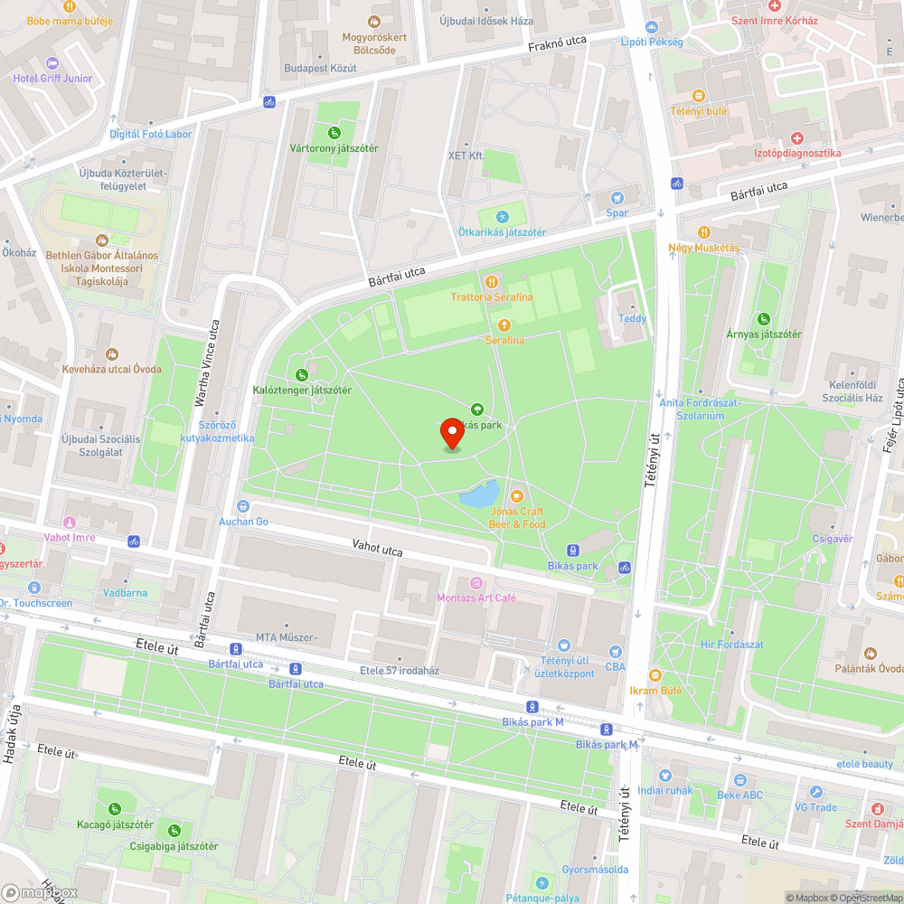 Újbuda felirat a Bikás parkban bejelentés helye