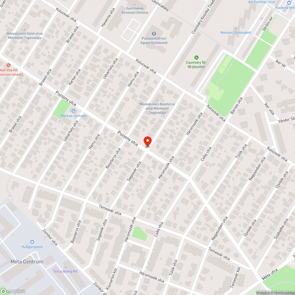 Kátyú bejelentés helye