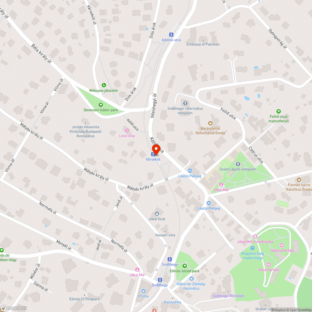 Kiégett lámpa bejelentés helye