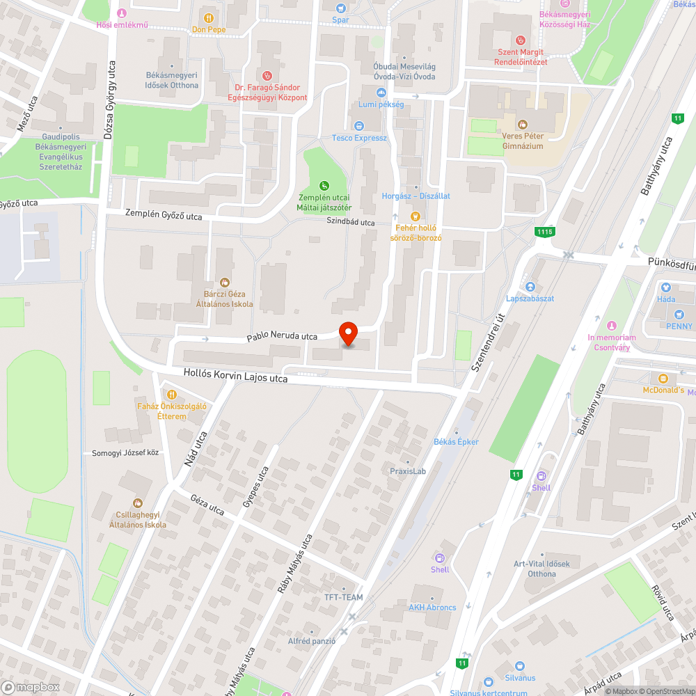 Tönkrement pad - Hollós Korvin Lajos utca 8 bejelentés helye