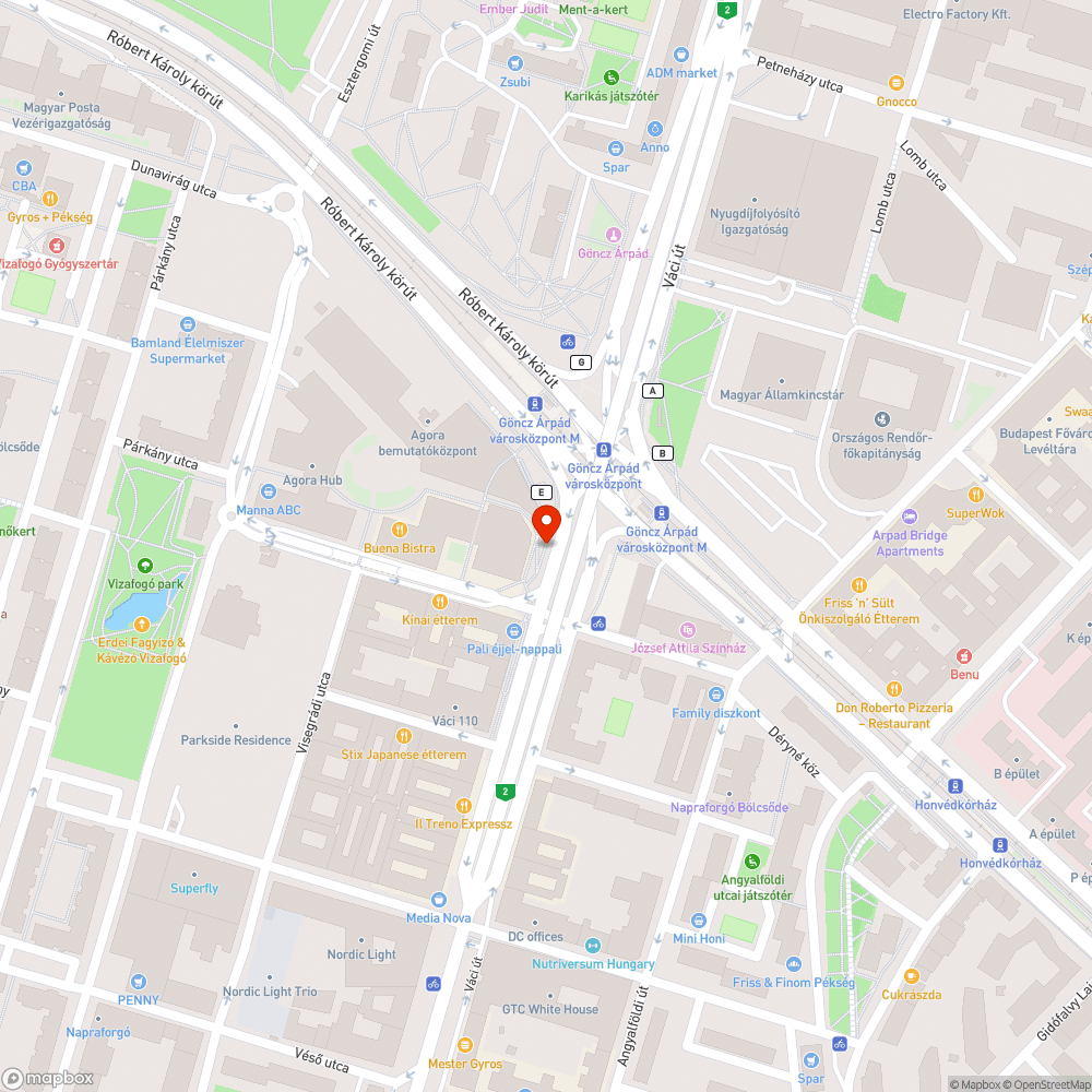 AGORA előtti szemét bejelentés helye