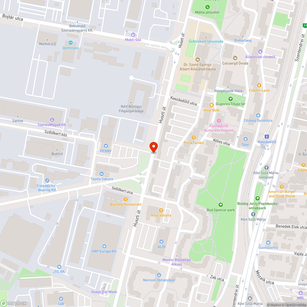 Gyorshajtók miatti balesetveszély a Huszti úton bejelentés helye