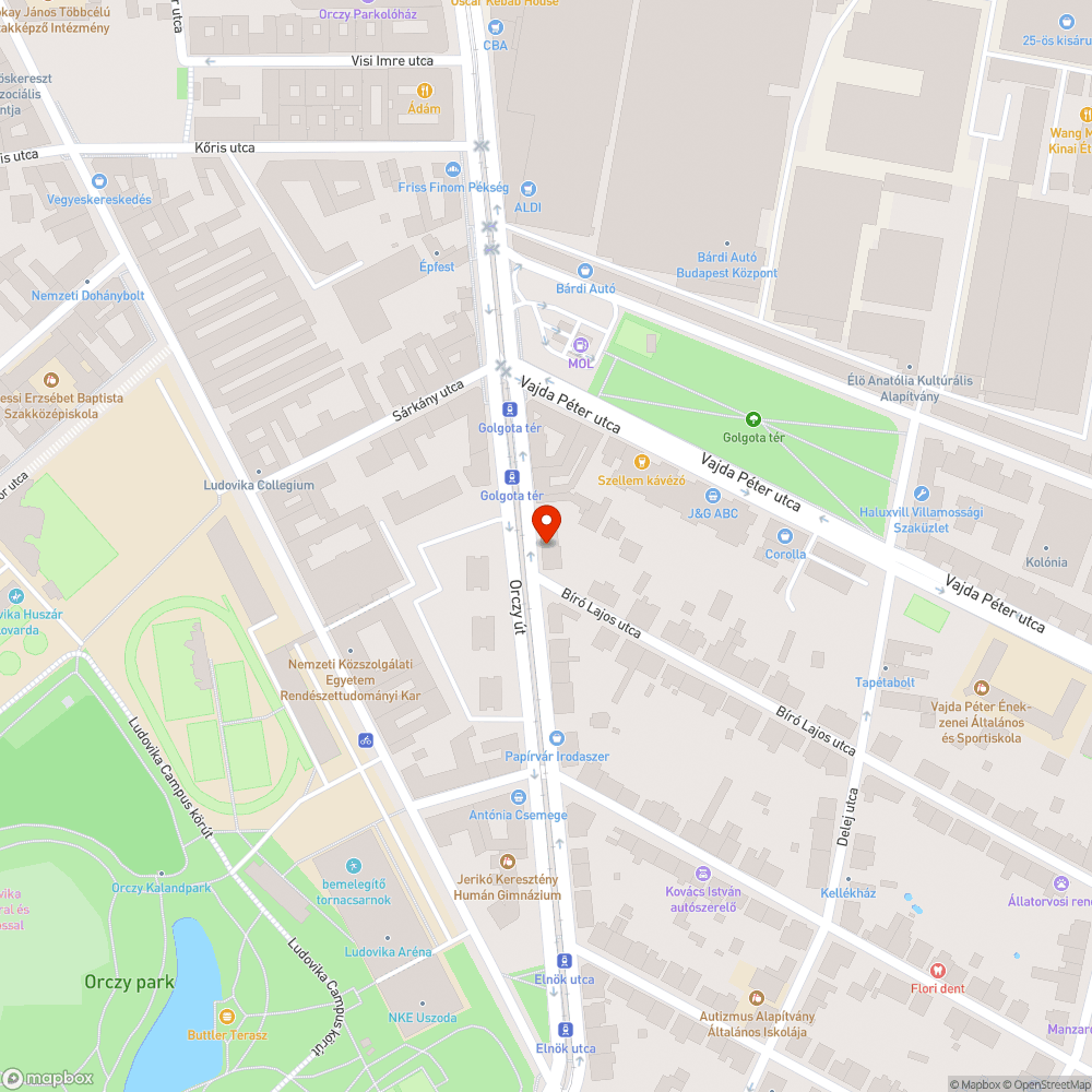 Elhagyott autó bejelentés helye