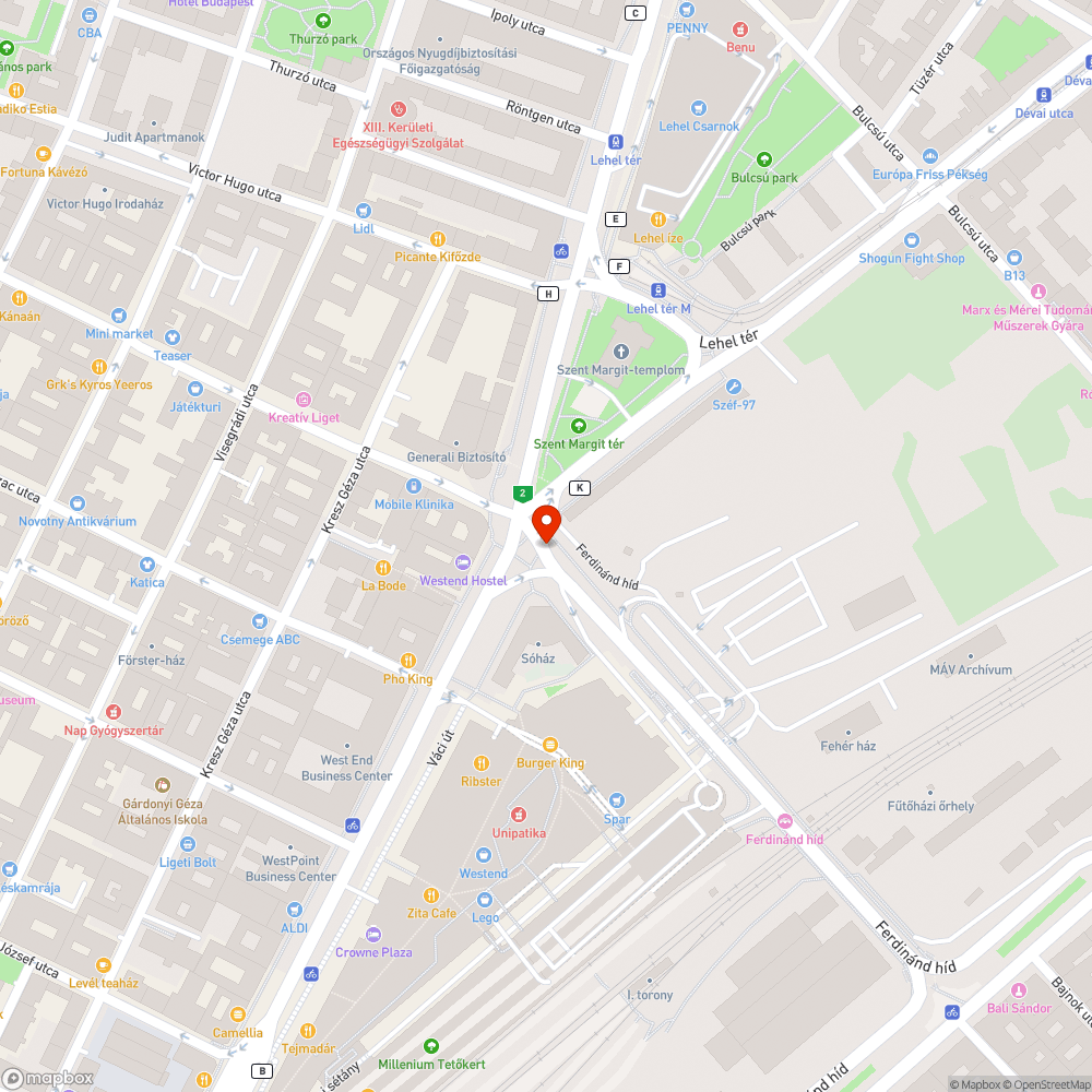 Kátyús zebra bejelentés helye