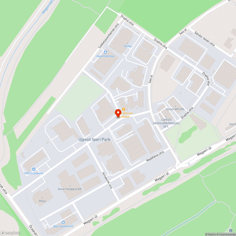 Újpest Ipari park u.  nyaktörő kátyú bejelentés helye