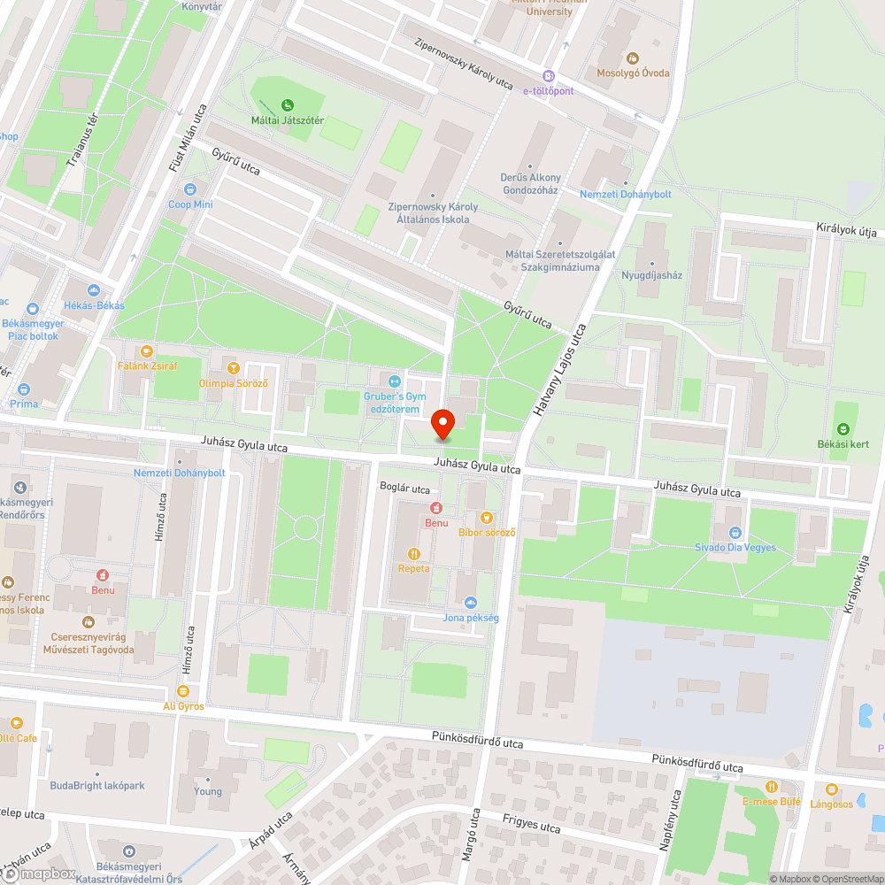 Kiégett lámpa bejelentés helye