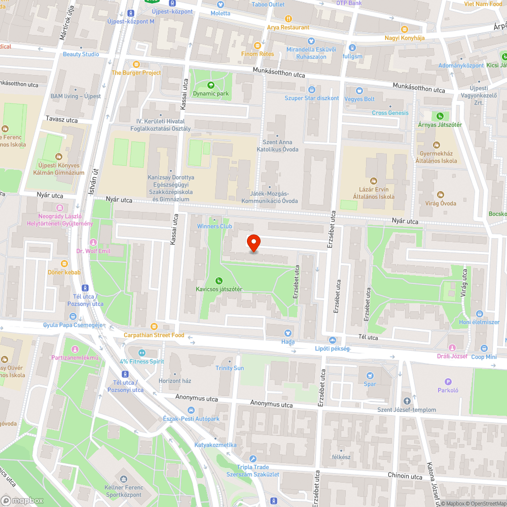 Kidőlt fa bejelentés helye