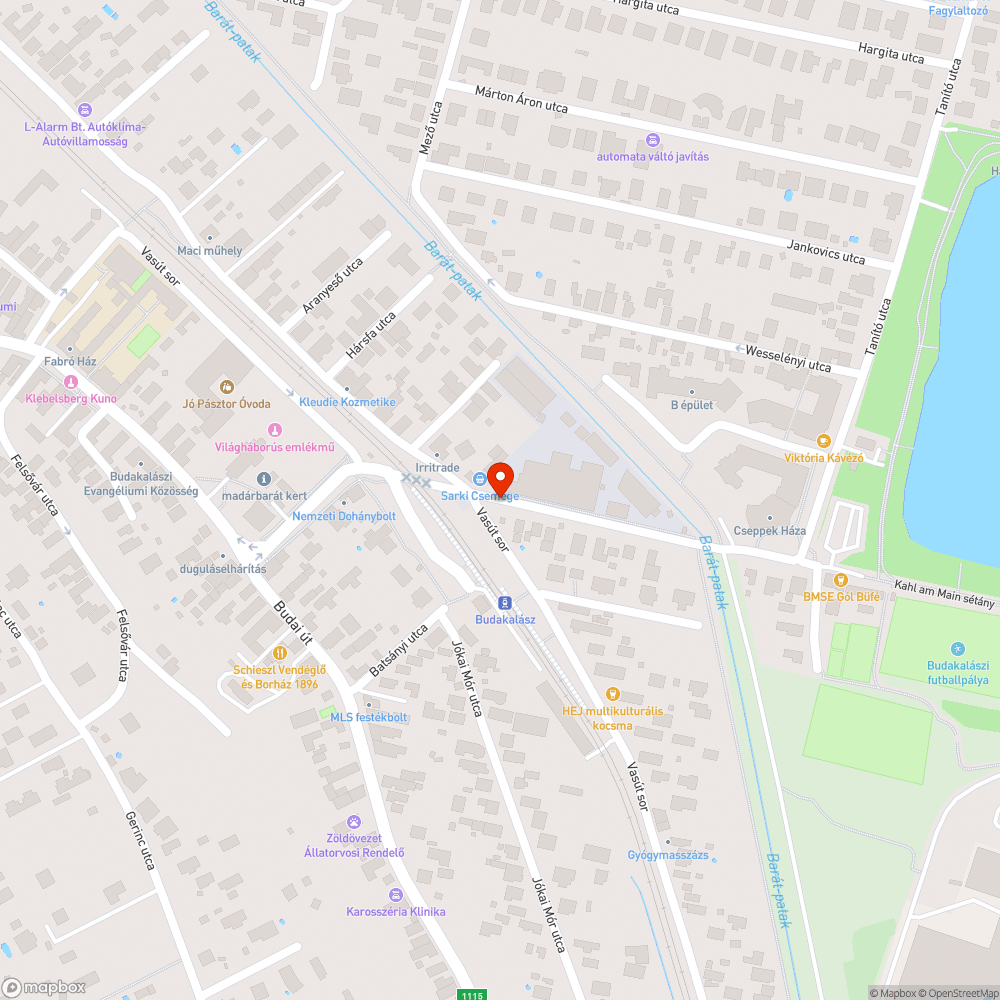 Megállni tilos (Vasút sor) bejelentés helye