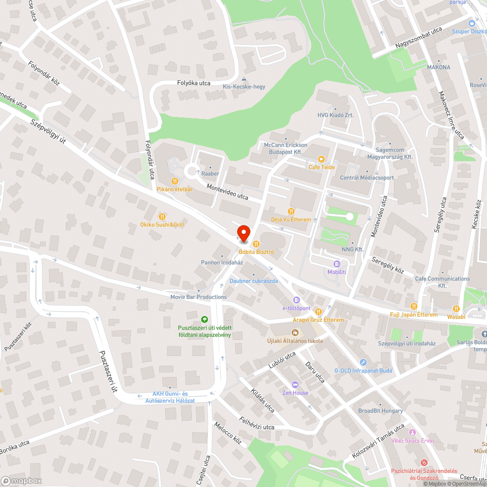 Lekopott gyalogátkelőhely a Daubnernél bejelentés helye