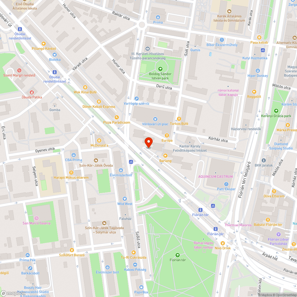 Ápolásra szoruló zöldfelület az 1-es villamos vonalán bejelentés helye