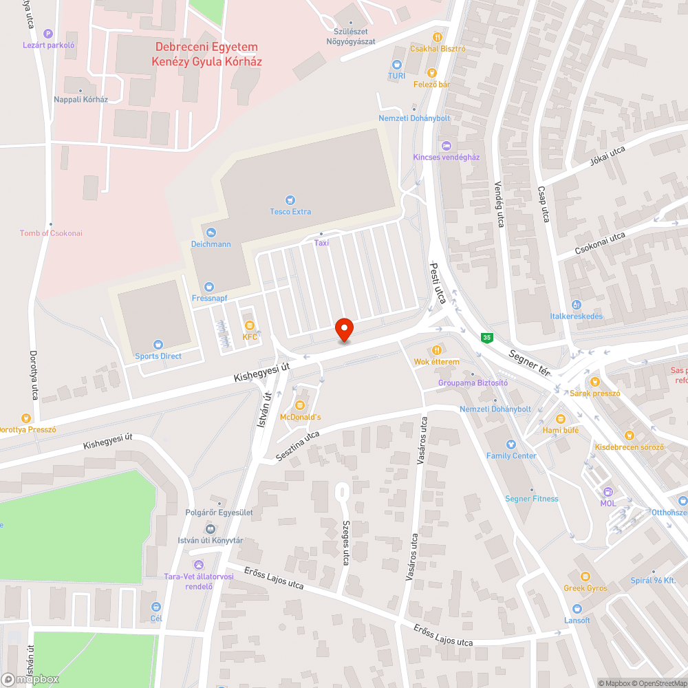 Beszakadó csatornafedő bejelentés helye