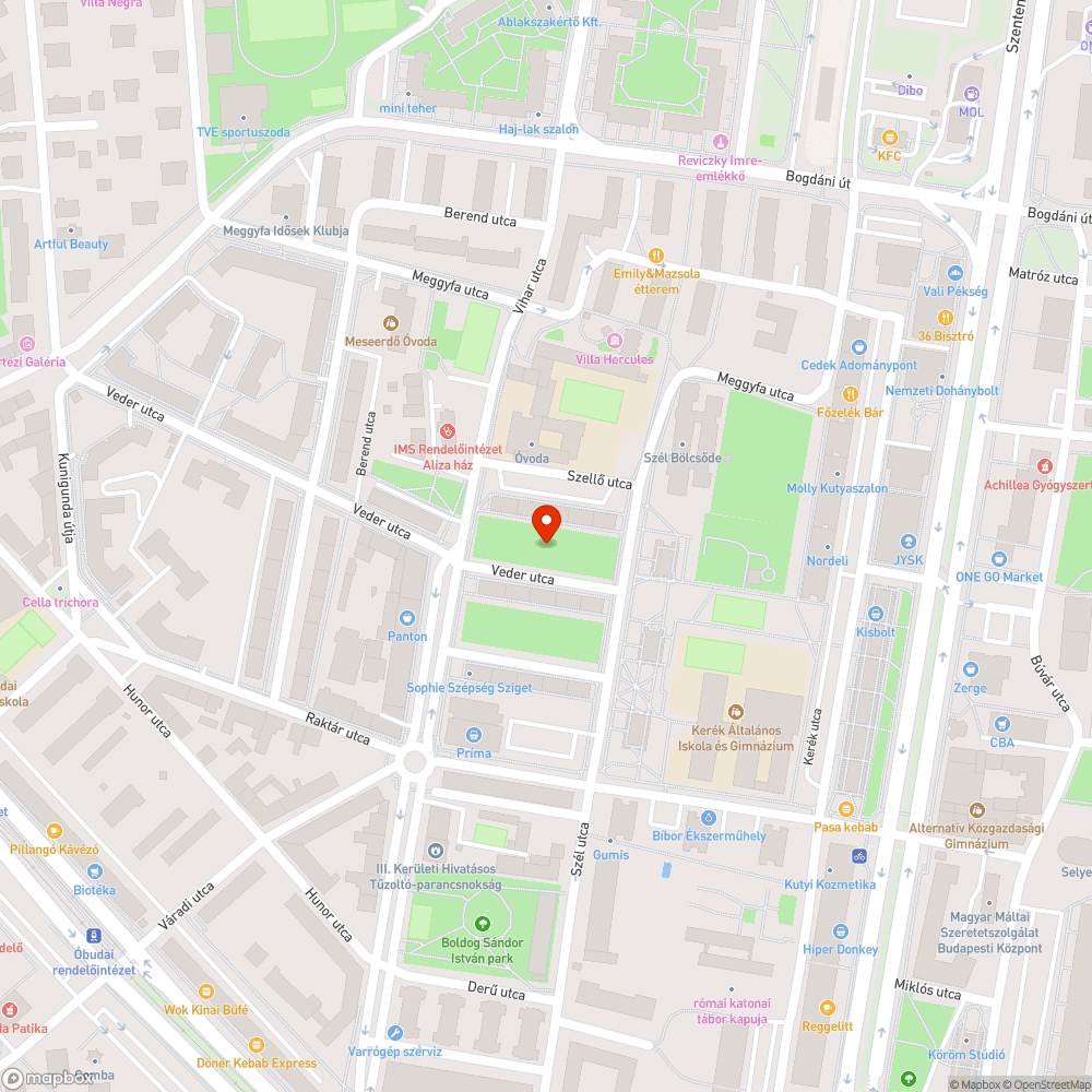 Kiszàradt fa bejelentés helye