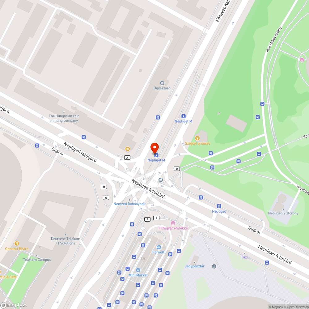 Elavult közlekedési információk (Népliget) bejelentés helye