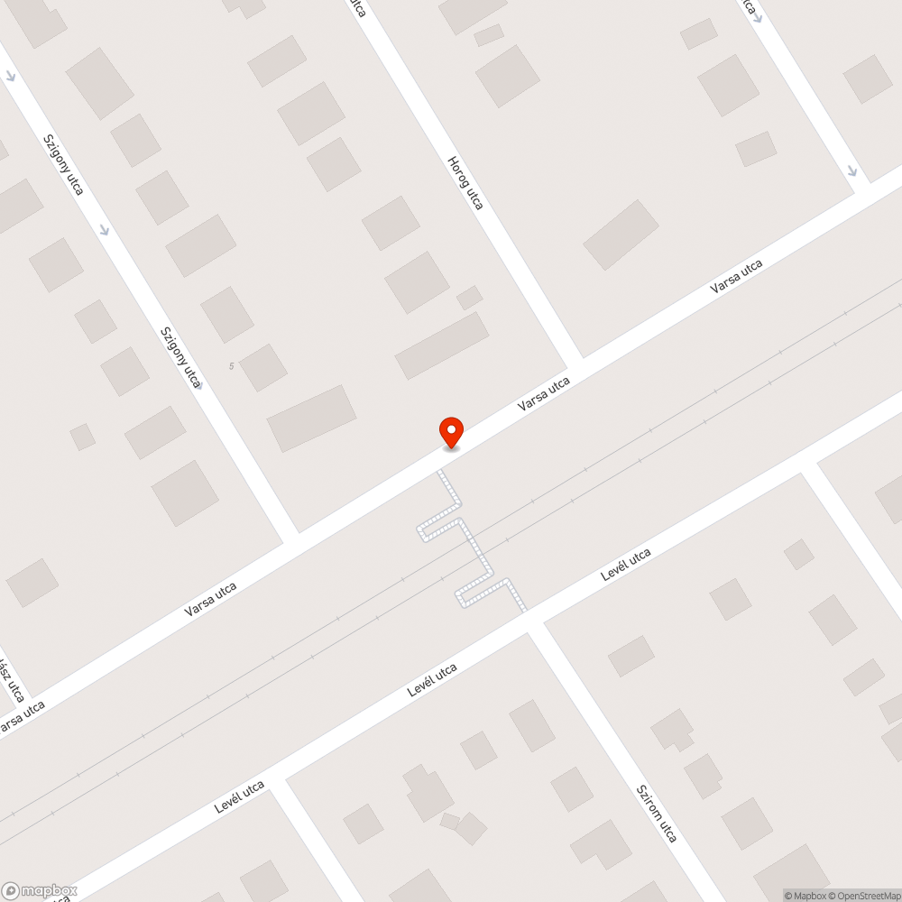 Közvilágítási hiba - Varsa utca, vasúti gyalogátjáró bejelentés helye