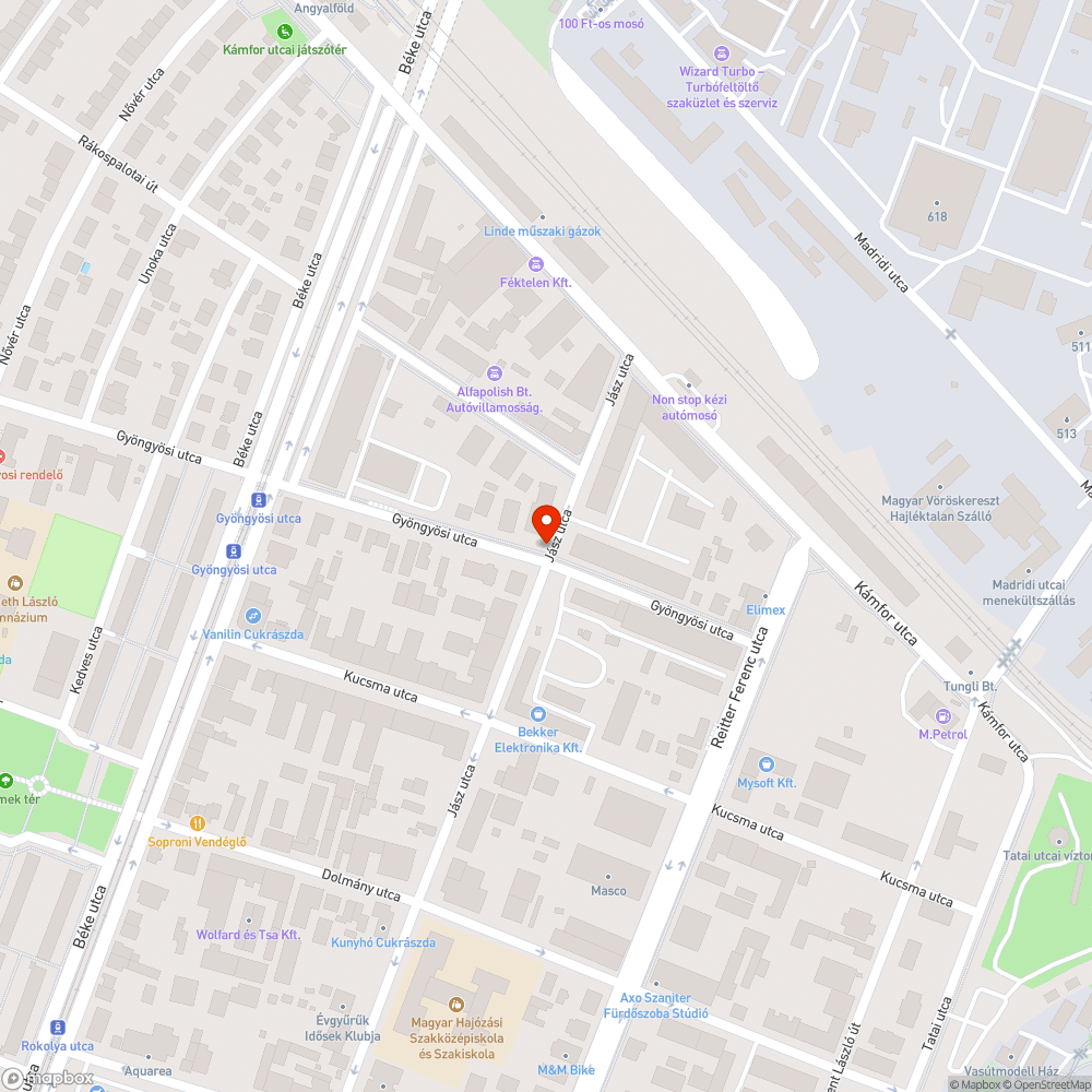 Elhagyott jármű bejelentés helye