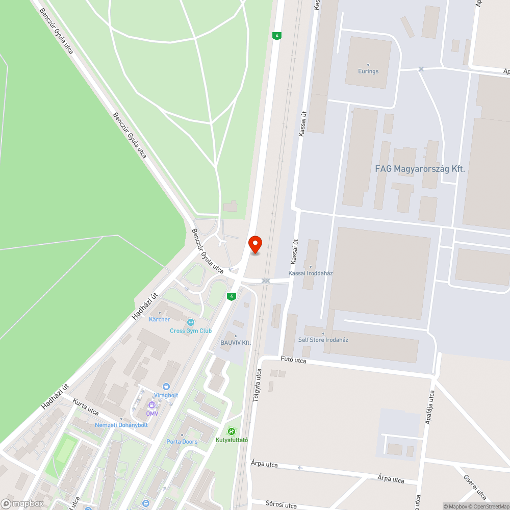 Letört sorompó bejelentés helye