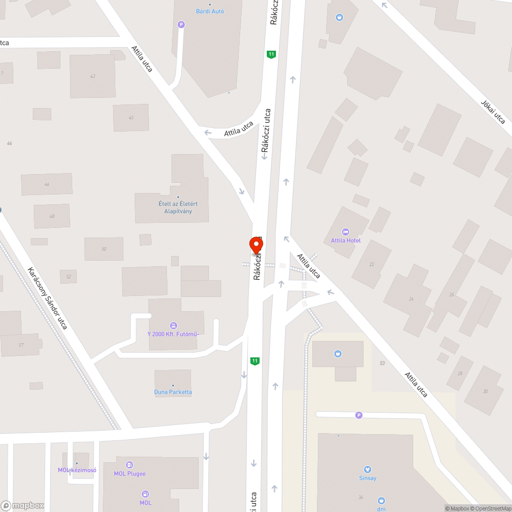 Nem működő jelző bejelentés helye