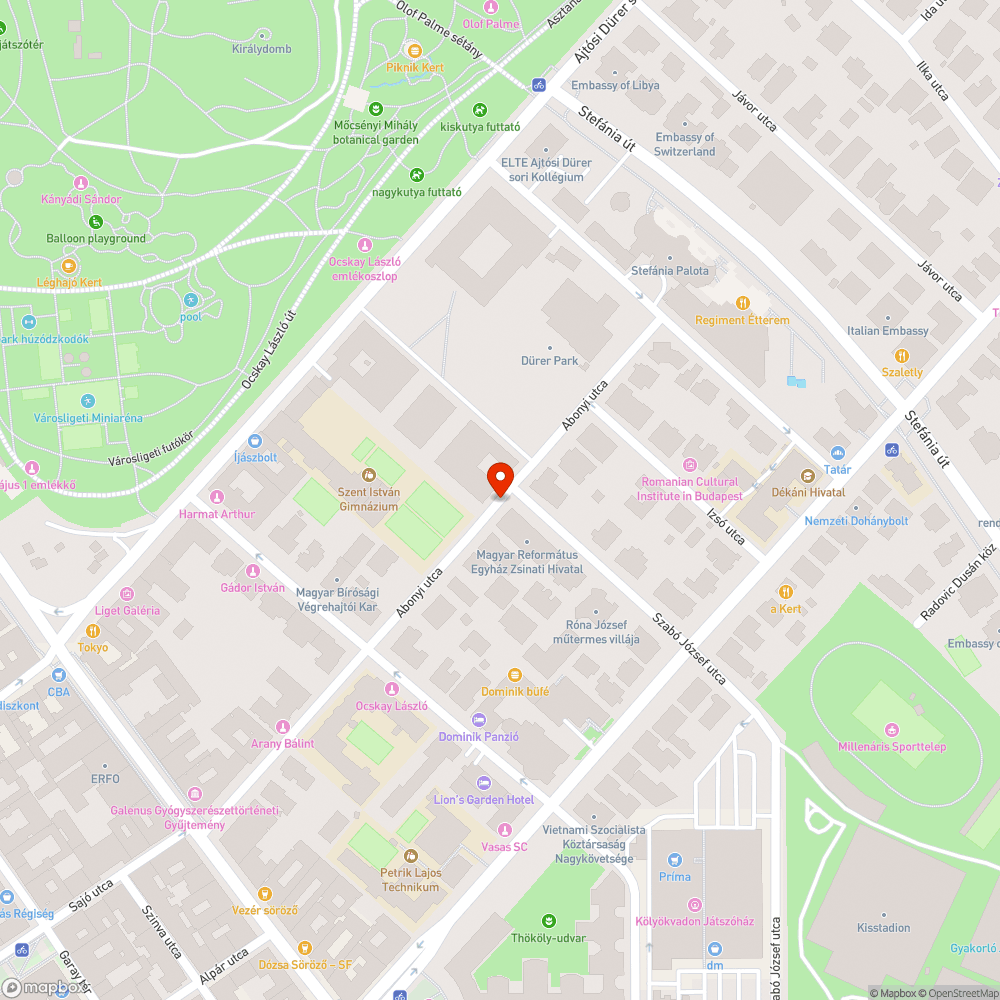 Eltömődött csatornalefolyó bejelentés helye