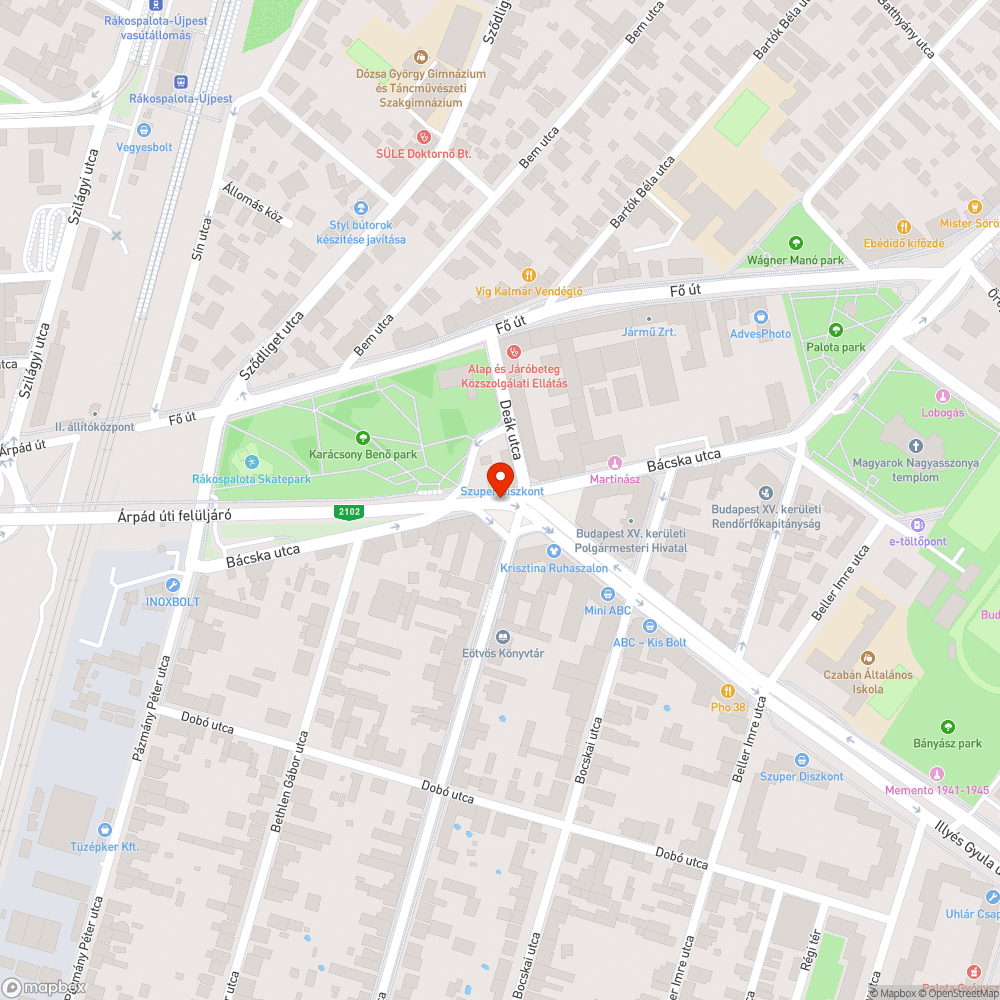 A park úszik a szemétben bejelentés helye