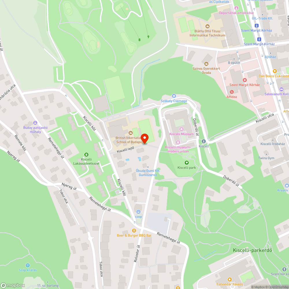 Kiscelli parkerdő bejelentés helye