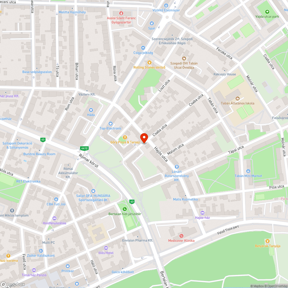 Szemét bejelentés helye