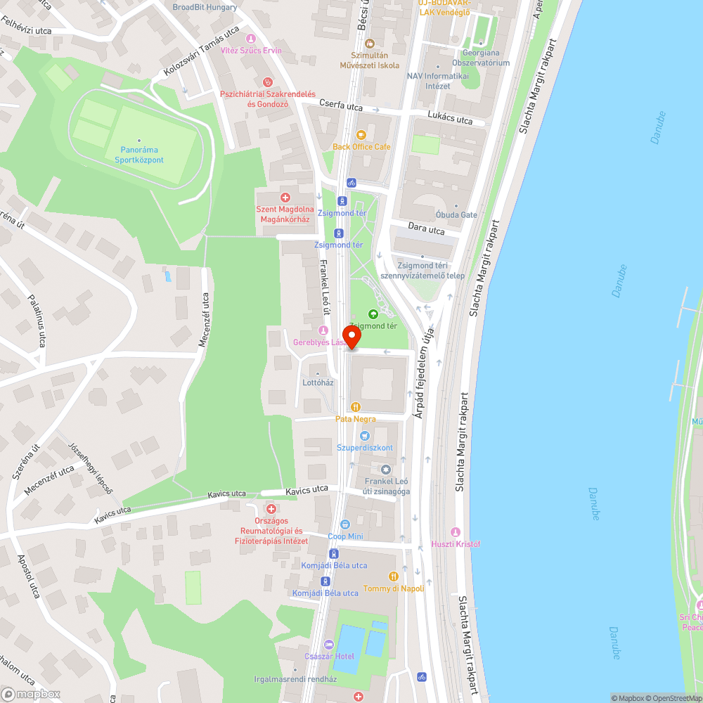 Zsigmond tér - Telekom akna megsüllyedt bejelentés helye