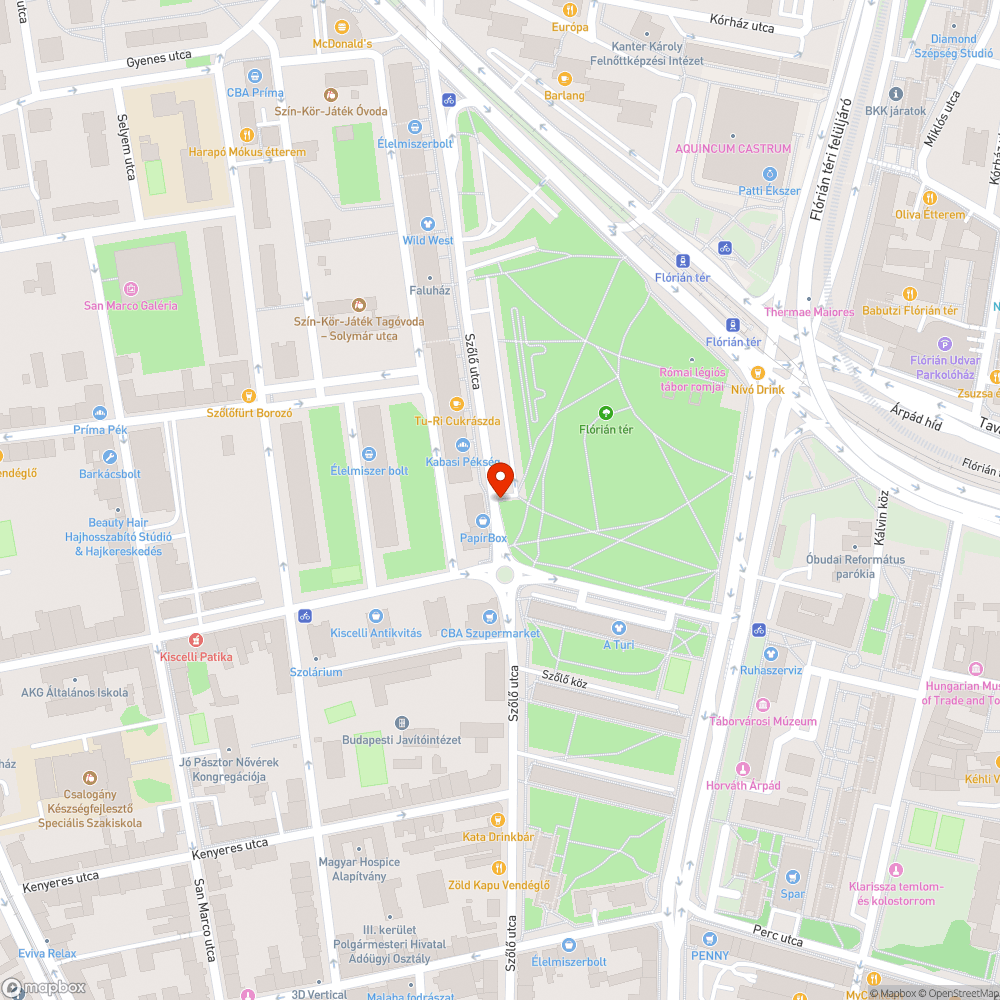 Szőlő utca oszlopcsonk kivágása bejelentés helye