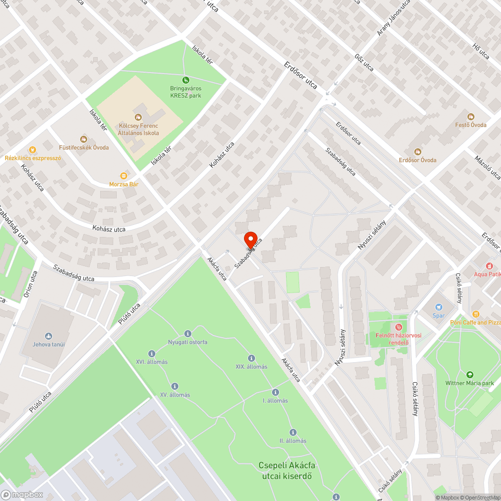 Hiányzó tábla bejelentés helye