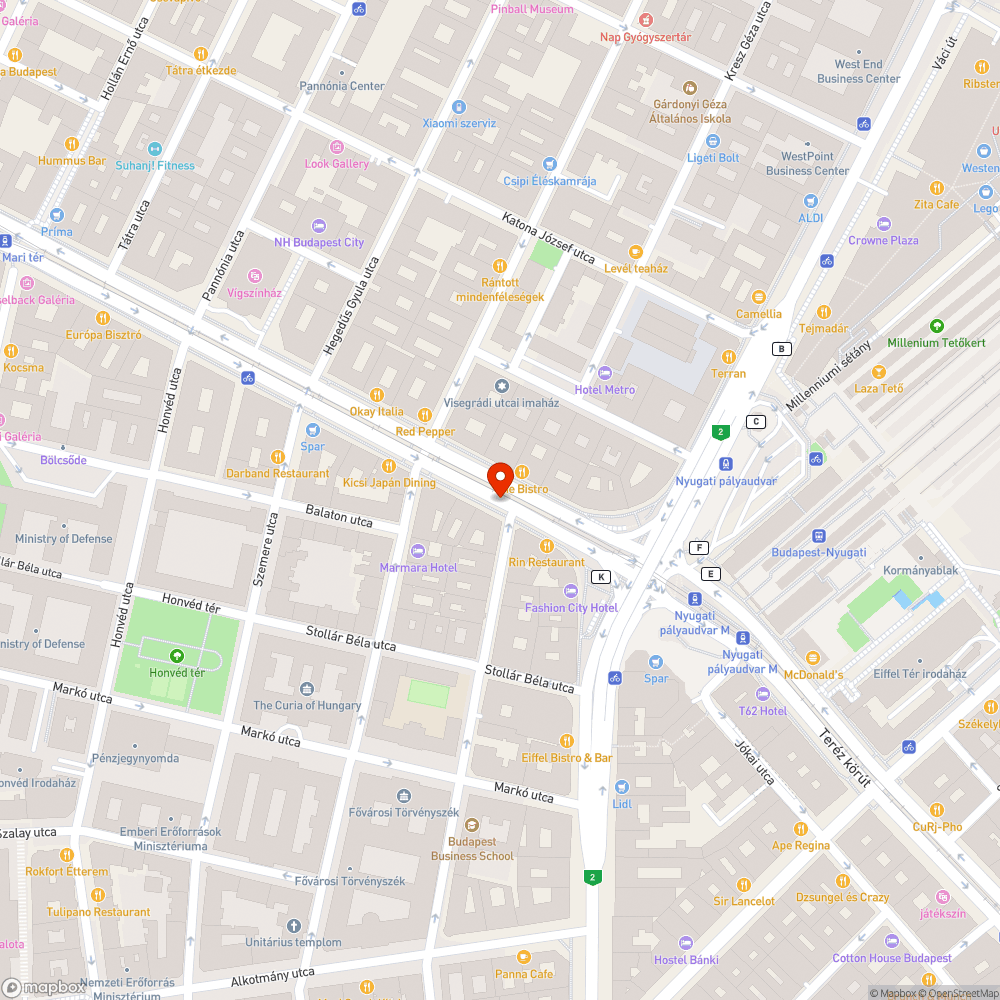 Megrongált telefonfülke bejelentés helye