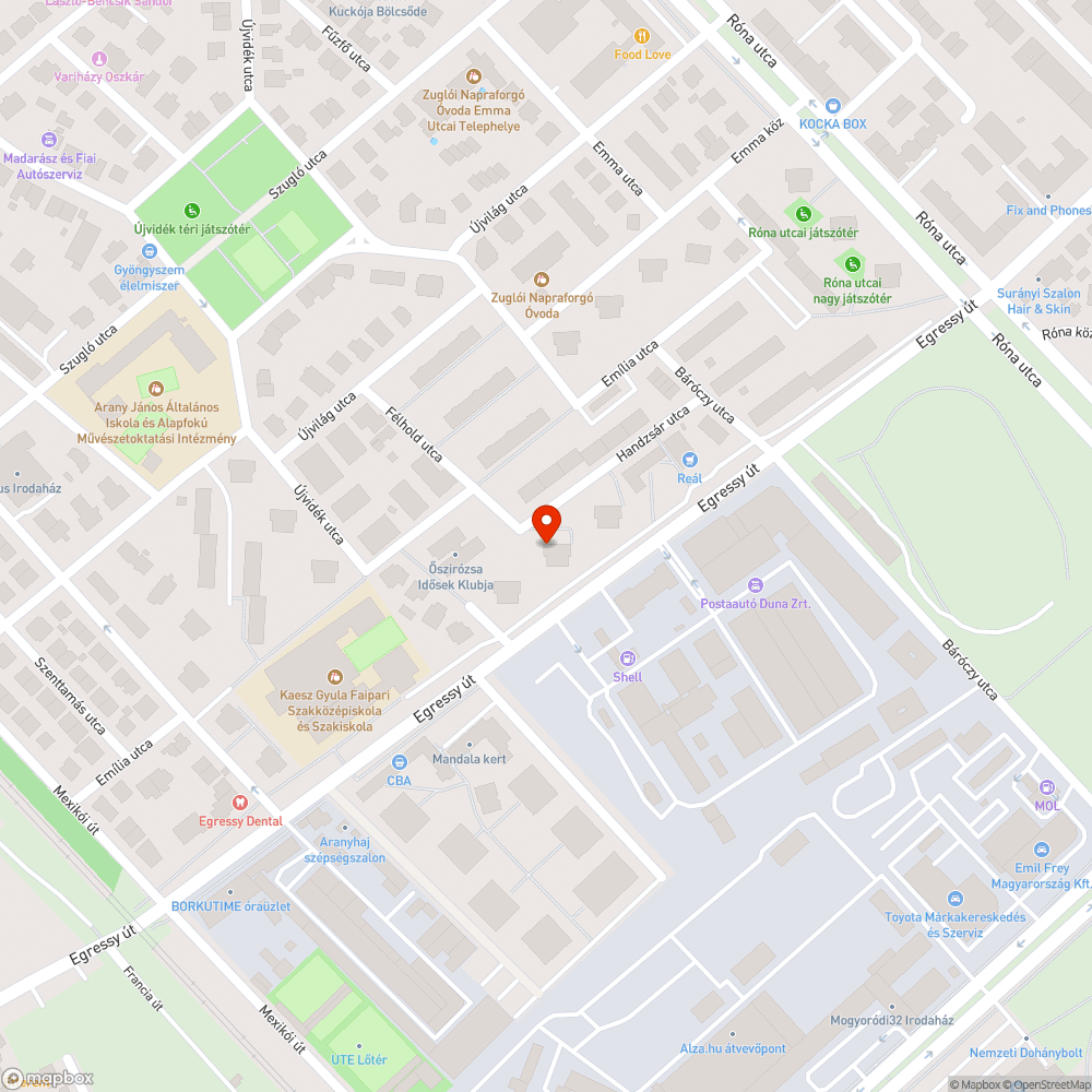 Hiányzó utcanévtábla bejelentés helye