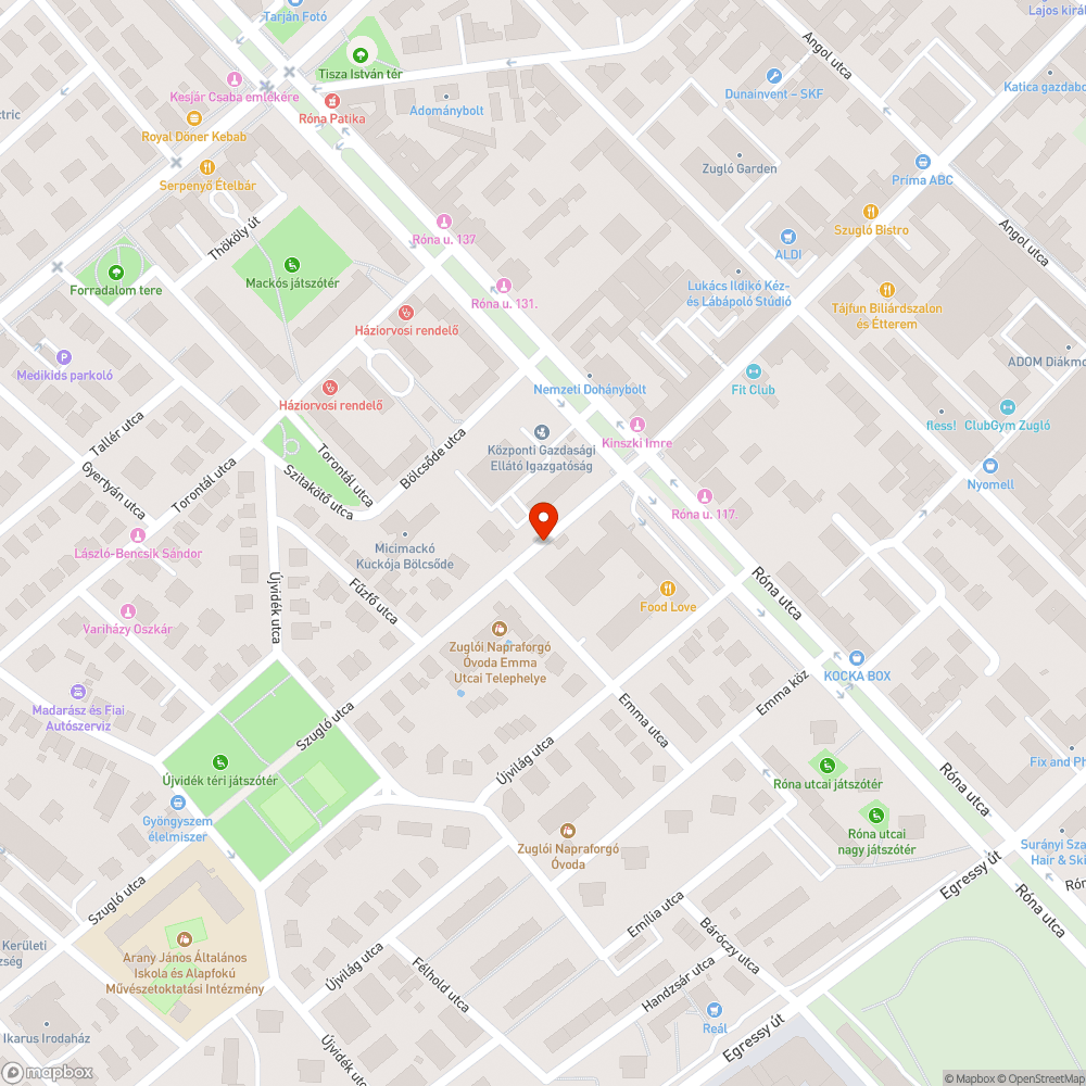 Kidőlt oszlop bejelentés helye