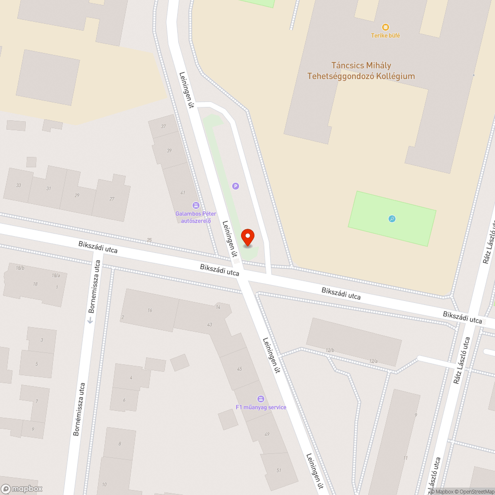 szemét a Leiningen út 41-gyel szembeni parkolónál bejelentés helye