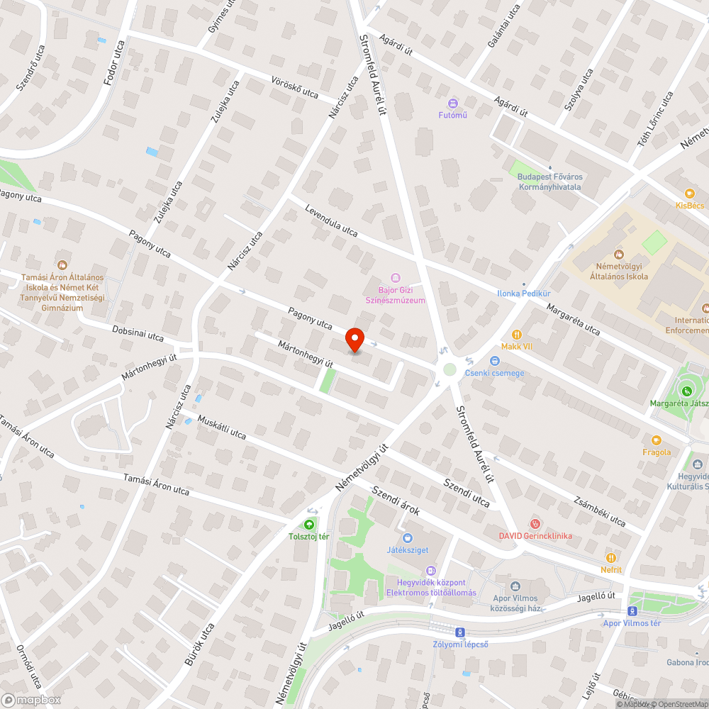 Kátyú bejelentés helye