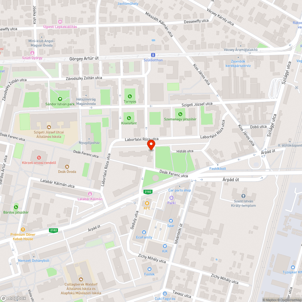 Lomis tábla a lámpaoszlopon bejelentés helye