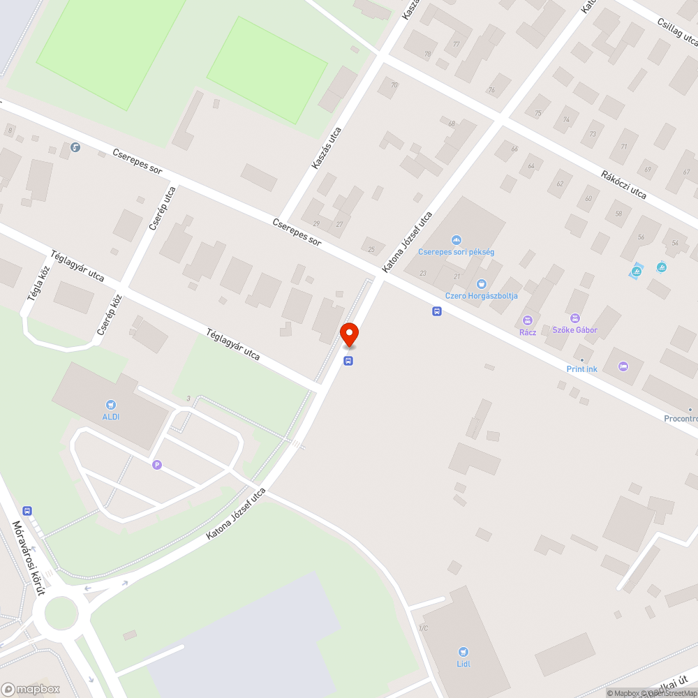 Összetört buszmegálló bejelentés helye