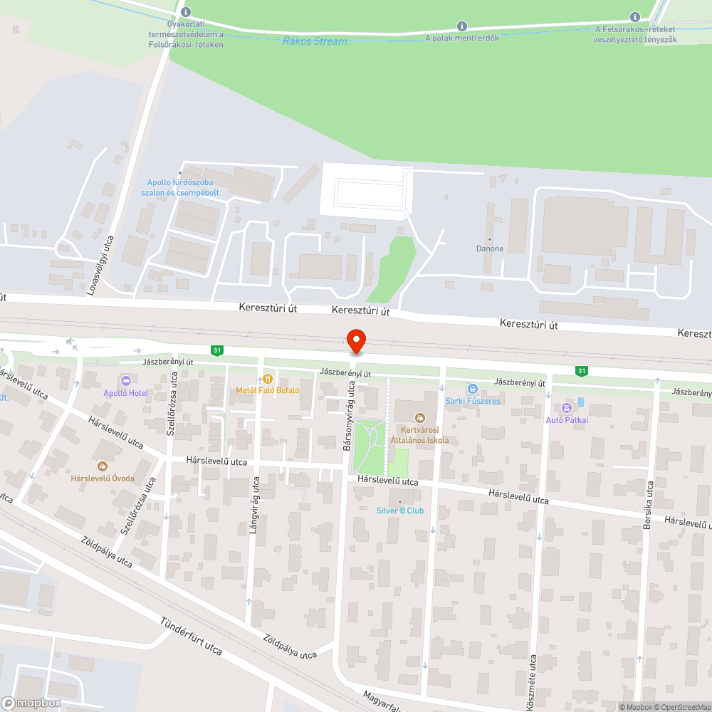 Megrongált közlekedési lámpa bejelentés helye