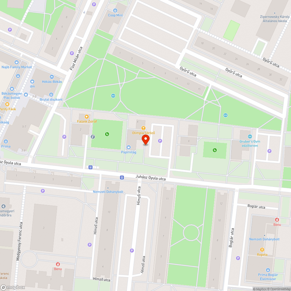 Tönkretett zöldfelület bejelentés helye