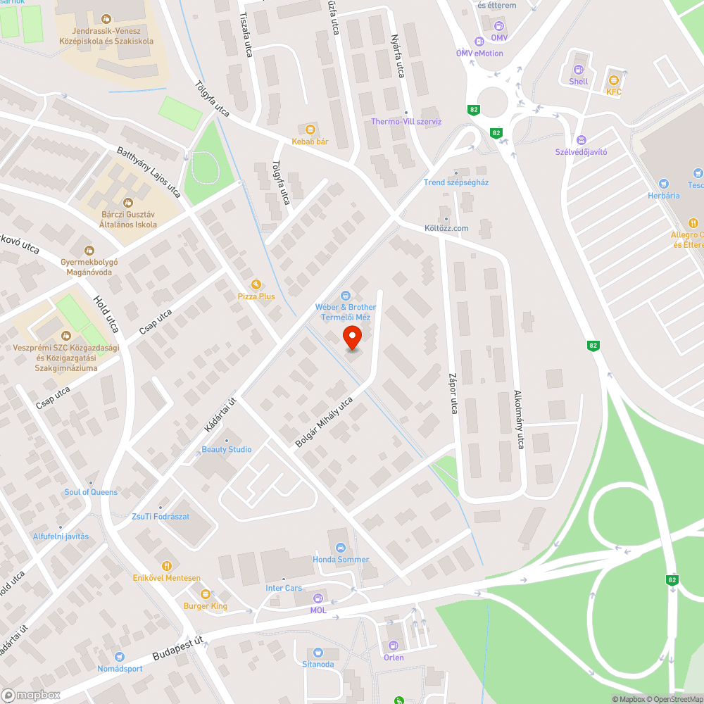 Kátyú az utcában bejelentés helye