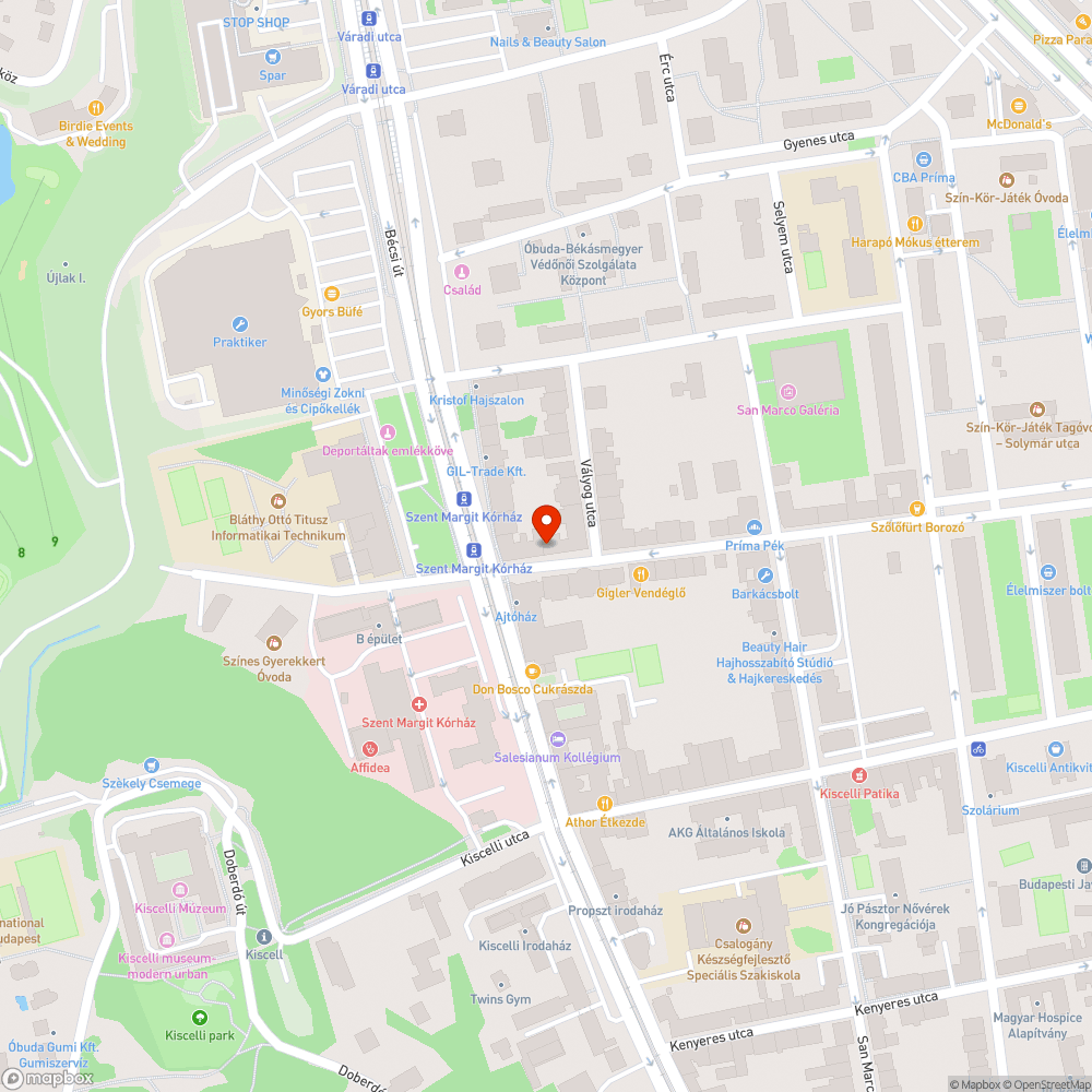 Üres fahelyek a Föld utcában bejelentés helye