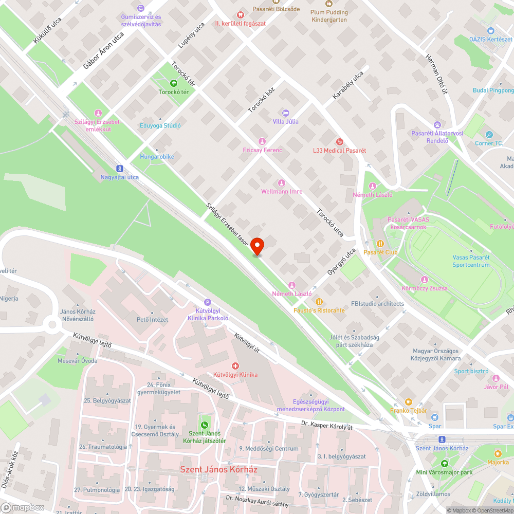 Szemetes villamosvonal-szakasz bejelentés helye