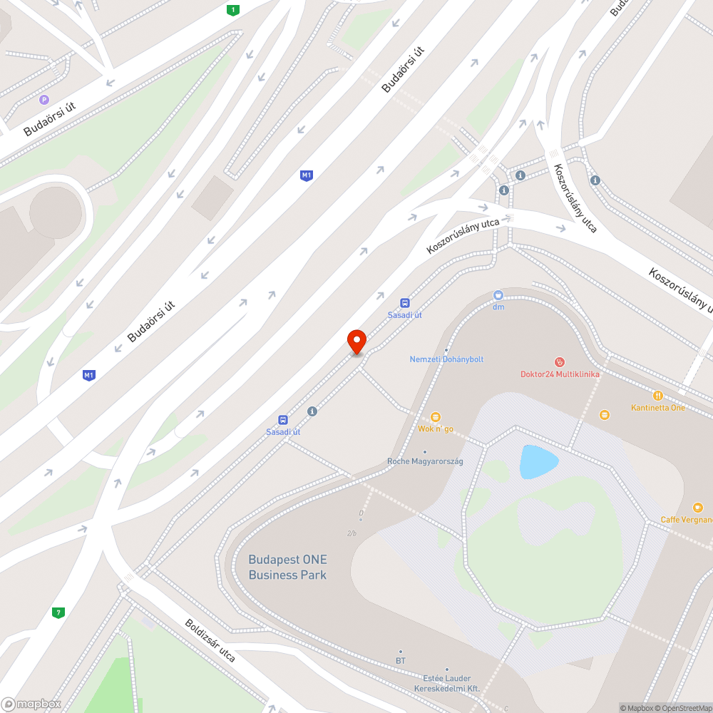 Túlcsorduló kukák a Budapest One előtt bejelentés helye