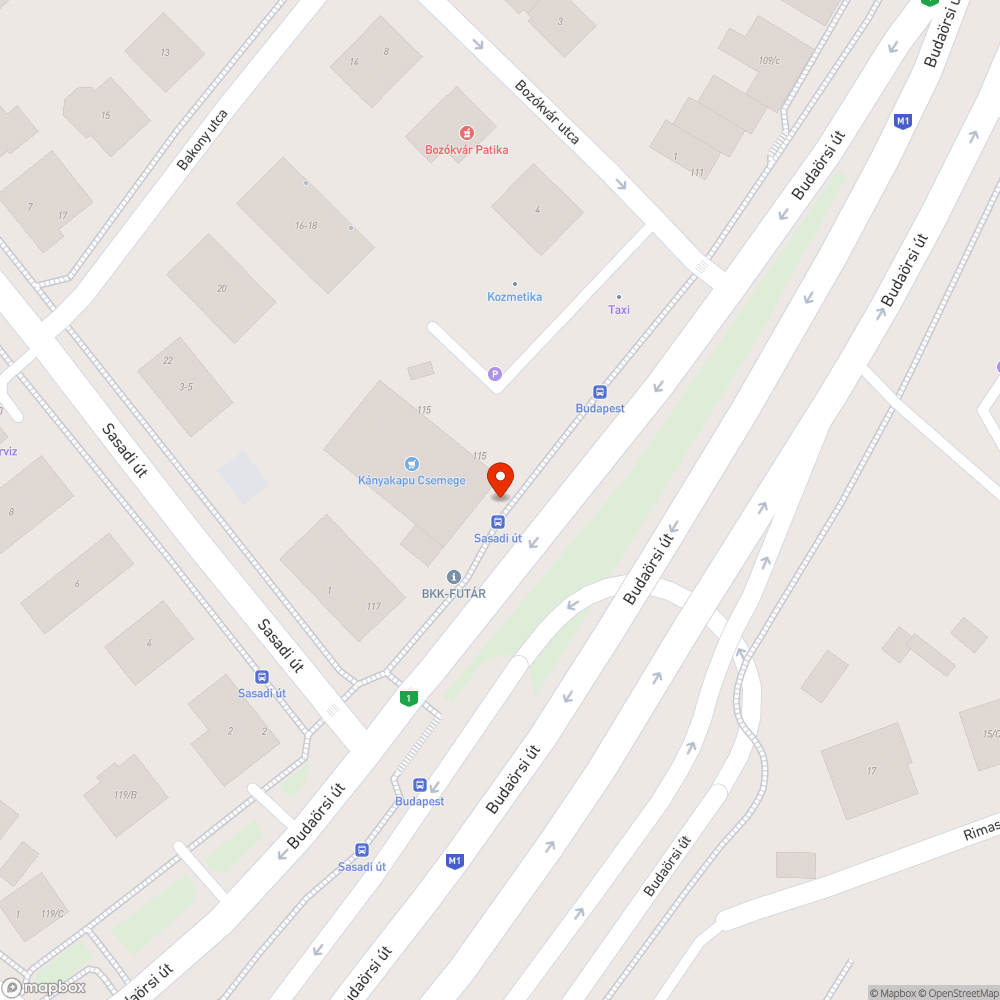 Túlcsorduló kuka a Sasadi úti buszmegállóban bejelentés helye