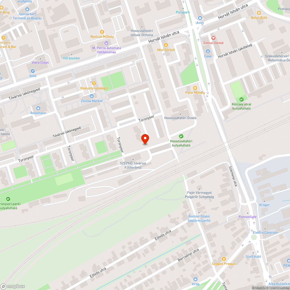 Elhagyott autó bejelentés helye